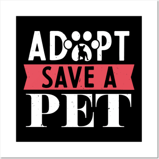 Adopt Save A Pet Cats, Dogs, Animals Rescue Posters and Art